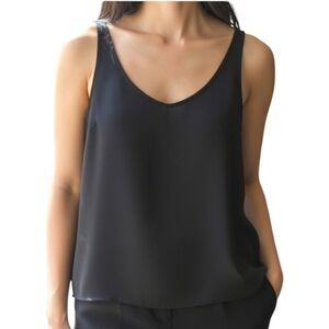 Primark Scoop Neck Camisole Black Size S/M Minimalist Goth Witchy